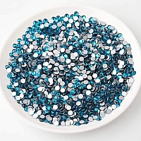 Beadsland 2880Pcs Flat Back Crystal Rhinestones Round Gems For Nail Art And Craft Glue Fix Indicolite Ss20 4648Mm