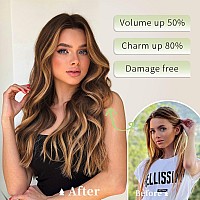 Kookastyle Invisible Wire Hair Extensions With Transparent Headband Adjustable Size 4 Secure Clips Long Wavy Secret Wire Hairpie