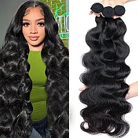 Seekomi Body Wave Bundles Human Hair 12A Brazilian 24 26 28 Inch Human Hair Bundles Body Wave 100 Virgin Unprocessed Natural Bl