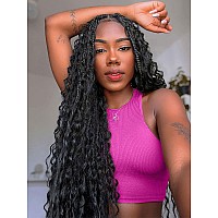 Liyate Goddess Boho Crochet Box Braids 24 Inch Bohemian Crochet Hair For Women Black Pre Looped Gypsy Braids Synthetic Braiding