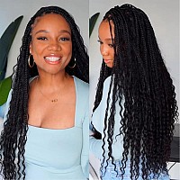 Liyate Goddess Boho Crochet Box Braids 24 Inch Bohemian Crochet Hair For Women Black Pre Looped Gypsy Braids Synthetic Braiding