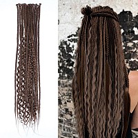 Kraler 24 Inch Mixed Se Dreadlock Extensions Sets 3 In 1 20 Strands Synthetic Single Ended Dreads Extensions Chocolate Brown H