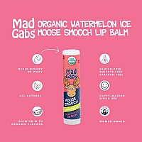 Mad Gabs Moose Smooch Watermelon Ice Lip Balm 3Pk Moisturizing And Certified Organic Made With Organic Olive Oil And Beeswa