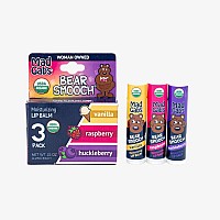 Mad Gabs Bear Smooch Assorted Lip Balm 3Pk Moisturizing And Certified Organic Made With Organic Olive Oil And Beeswax