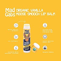 Mad Gabs Moose Smooch Vanilla Lip Balm 3Pk Moisturizing And Certified Organic Made With Organic Olive Oil And Beeswax