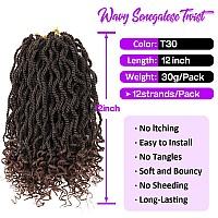 Fayasu Senegalese Twist Crochet Hair 12 Inch 8 Packs Crochet Hair For Black Women Short Kids Crochet Hair Kinky Twist Crochet Br