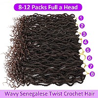 Fayasu Senegalese Twist Crochet Hair 12 Inch 8 Packs Crochet Hair For Black Women Short Kids Crochet Hair Kinky Twist Crochet Br