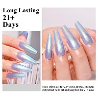 Imtiti Pearl Gel Nail Polish 05 Fl Oz Sky Blue Shell Shimmer Nail Gel Polish Iridescent Glitter Nail Polish Gel Spring Summer