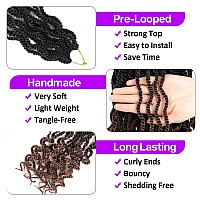 8Packs Wavy Senegalese Twist Crochet Hair 12 Inch For Black Women Pretwisted Kids Crochet Hair Braids Ends Synthetic Hair Exten