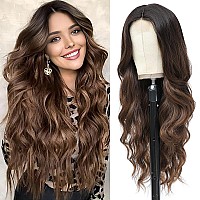 Long Ombre Brown Wig For Women Long Brown Hair Wigs Synthetic Hair Replacement Wig Heat Resistant Hair Wig For Daily Party Use2