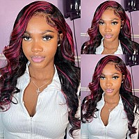 Pink Highlight Lace Front Wig Human Hair 13X4 1Bpink Ombre Lace Front Wig Human Hair 180 Density Body Wave Hd Lace Frontal Wig