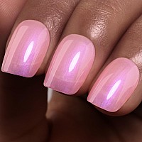 Pearl Gel Nail Polish Light Coral Orange Shimmer Shell Nail Gel Polish Sparkle Glitter Spring Summer Nail Polish Mermaid Nail D