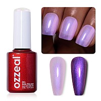 Pearl Gel Nail Polish Light Purple Transparent Shimmer Shell Nail Gel Polish Glitter Mermaid Gel Polish Iridescent Pearlescent