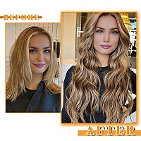 18 Inch Tape In Hair Extensions 20Pcs Straight Chestnut Brown Highlighted Bleach Blonde Human Hair Extensions Tape In Seamless