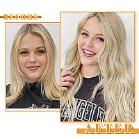 Tape In Hair Extensions 20Pcs 16 Inch Straight Balayage Ash Blonde Mixed Platinum Blonde Human Hair Extensions Tape Ins Invisib