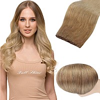 Full Shine Genius Weft Hair Extensions Color 1014 Light Brown To Dark Blonde Human Hair Weft Extensions Hand Tied Weft Human H