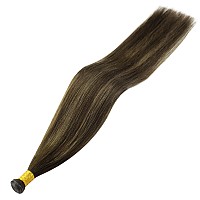 Full Shine Genius Weft Hair Extensions Color 282 Dark Brown Fading To Ash Brown Bayage Sew In Hair Extensions Real Human Hair