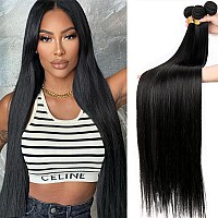 Brazilian Virgin Human Hair Bundles Raw Unprocessed Human Hair Bundles 20 22 24 Inches Straight Human Hair 3 Bundles Straight Ha