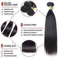 Brazilian Virgin Human Hair Bundles Raw Unprocessed Human Hair Bundles 20 22 24 Inches Straight Human Hair 3 Bundles Straight Ha