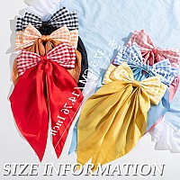 6 Pcs Nonslip Claw Hair Bow Clips For Women Big Bows For Thick Thin Hair