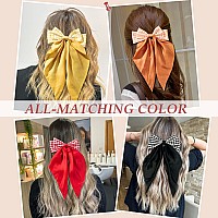 6 Pcs Nonslip Claw Hair Bow Clips For Women Big Bows For Thick Thin Hair