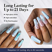 Melodysusie Fleurwee Plantbased Uv Gel Nail Polish Hema Free 21 Nontoxic Light Blue P06 Long Lasting No Chip Summer Color