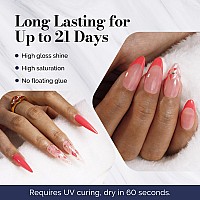 Melodysusie Fleurwee Plantbased Uv Gel Nail Polish Hema Free 21 Nontoxic Coral Orange P25 Long Lasting No Chip Summer Colo