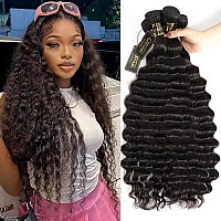 Qthair 14A Brazilian Loose Deep Wave Human Hair Bundles For All Women 18 20 22 24 400G Loose Deep Curly Bundles Human