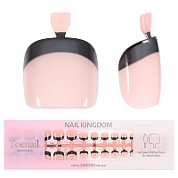 French Tips Gel X Nail Tips 240Pcs Glossy Blacklight Natural White French Press On Toe Nail Preapplied With A Tip Primer And