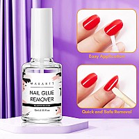 Makartt Nail Dehydrator 10Ml Nail Glue 7Ml And Nail Glue Remover 10Ml Set Acid Free Primer Glue And Debonder All In One Supplie