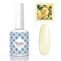 Melodysusie Fleurwee Plantbased Uv Gel Nail Polish Hema Free 21 Nontoxic Pale Yellow Glitter P10 Long Lasting No Chip Colo