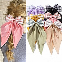 Hair Bows For Women Girls Nonslip Bowknot Claw Clips For Thick Thin Hair Big Hair Bows 6 Pcs