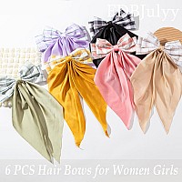 Hair Bows For Women Girls Nonslip Bowknot Claw Clips For Thick Thin Hair Big Hair Bows 6 Pcs