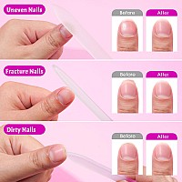 Canvalite Glass Nail File For Natural Nails Double Sided 180320 Grit Crystal Nail Files With Case Glass Fingernail File Stockin