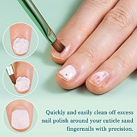 Green Nail Art Clean Up Brushes For Cleaning Polish Mistakes On The Cuticles Acetone Resistant Nail Brush Fingernail Cleaning