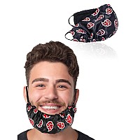 Anime Beard Bonnet For Men Adjustable Reusable Beard Sleeping Bonnet Satin Beard Cap Covers Face Guard Silk Bonnet Men Redcl