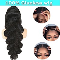 Muzojet 13X6 Glueless Wigs Human Hair Pre Pluckedcut 26 Inch Wear And Go Wig 10A Hd Body Wave Lace Front Wigs Human Hair 180 De