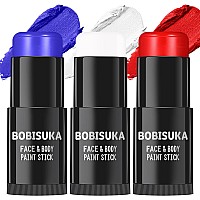 Bobisuka Red White Blue Face Paint Stick Kit Eye Black Sticks For Football Baseball Softball Lacrosse Americanflag Body Paint