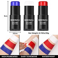 Bobisuka Red White Blue Face Paint Stick Kit Eye Black Sticks For Football Baseball Softball Lacrosse Americanflag Body Paint