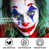 Bobisuka Red White Blue Face Paint Stick Kit Eye Black Sticks For Football Baseball Softball Lacrosse Americanflag Body Paint