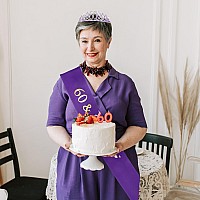 Cieher 60Th Birthday Gifts For Women Purple 60Th Birthday Crown 60 Fabulous Birthday Sash Purple 60Th Birthday Decorations