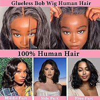 Atilck Wear And Go Glueless Bob Wig Body Wave Lace Front Human Hair Wigs For Black Women Pre Plucked And Pre Cut 4X4 Lace Cl