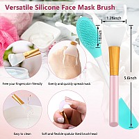 Silicone Face Scrubber 2Pcs Exfoliating Lip Brush 1Pcs Cleansing Brush2Pcs Face Mask Brush Exfoliator Blackhead Skin Care Too