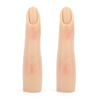 Silicone Practice Fingers For Acrylic Nails Bendable Fake Nail Training Finger Manicure Diy Nail Art 12Pcs