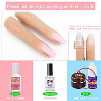 Silicone Practice Fingers For Acrylic Nails Bendable Fake Nail Training Finger Manicure Diy Nail Art 12Pcs