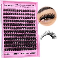 Yawamica Fluffy Cluster Eyelash Extensions 1016Mm Wispy Lash Clusters Thick 100D Volume Individual Lashes D Curl Eyelash Cluste