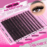 Yawamica Fluffy Cluster Eyelash Extensions 1016Mm Wispy Lash Clusters Thick 100D Volume Individual Lashes D Curl Eyelash Cluste