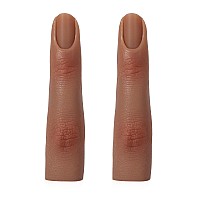 Silicone Practice Fingers For Acrylic Nails Bendable Fake Nail Training Finger Manicure Diy Nail Art 52Pcs