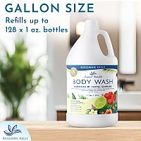 Bergman Kelly Refill Gallon Size Body Wash 128 Fl Oz Tropical Waterfall Scent Delight Your Guests With An Invigorating And R