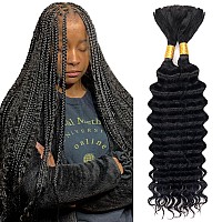 Goulus Deep Wave Bulk Human Hair For Braiding 100 Unprocessed Brazilian Virgin Human Hair Extensions Two Bundles Micro Braiding